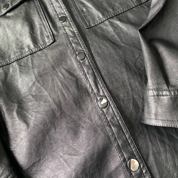 Dynamite faux leather oversized shirt - Picture 4 of 6